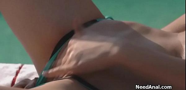  Hot anal in bikini by the pool